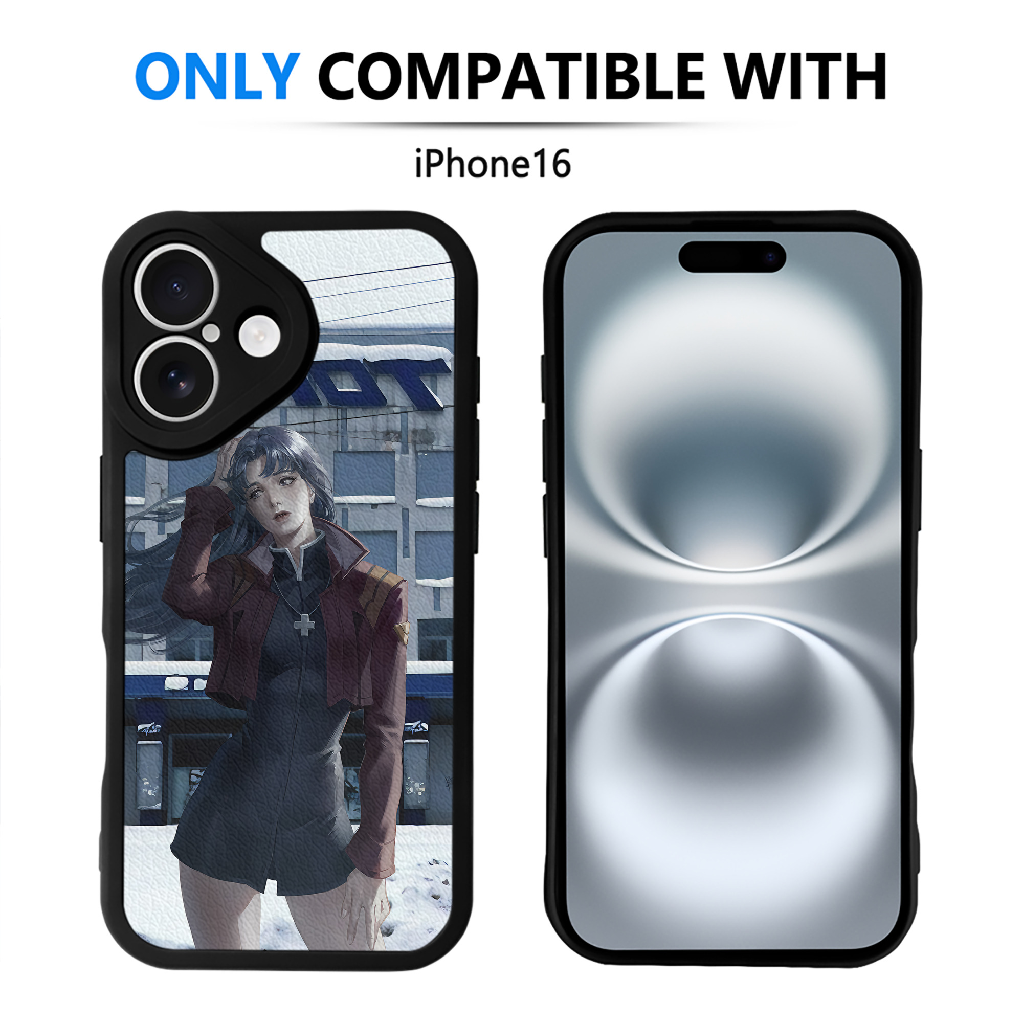 （画像用） EVA 新世紀エヴァンゲリオン 【iPhone 16シリーズ対応】シリコンスマホケース（レザー調） 材質：シリコン